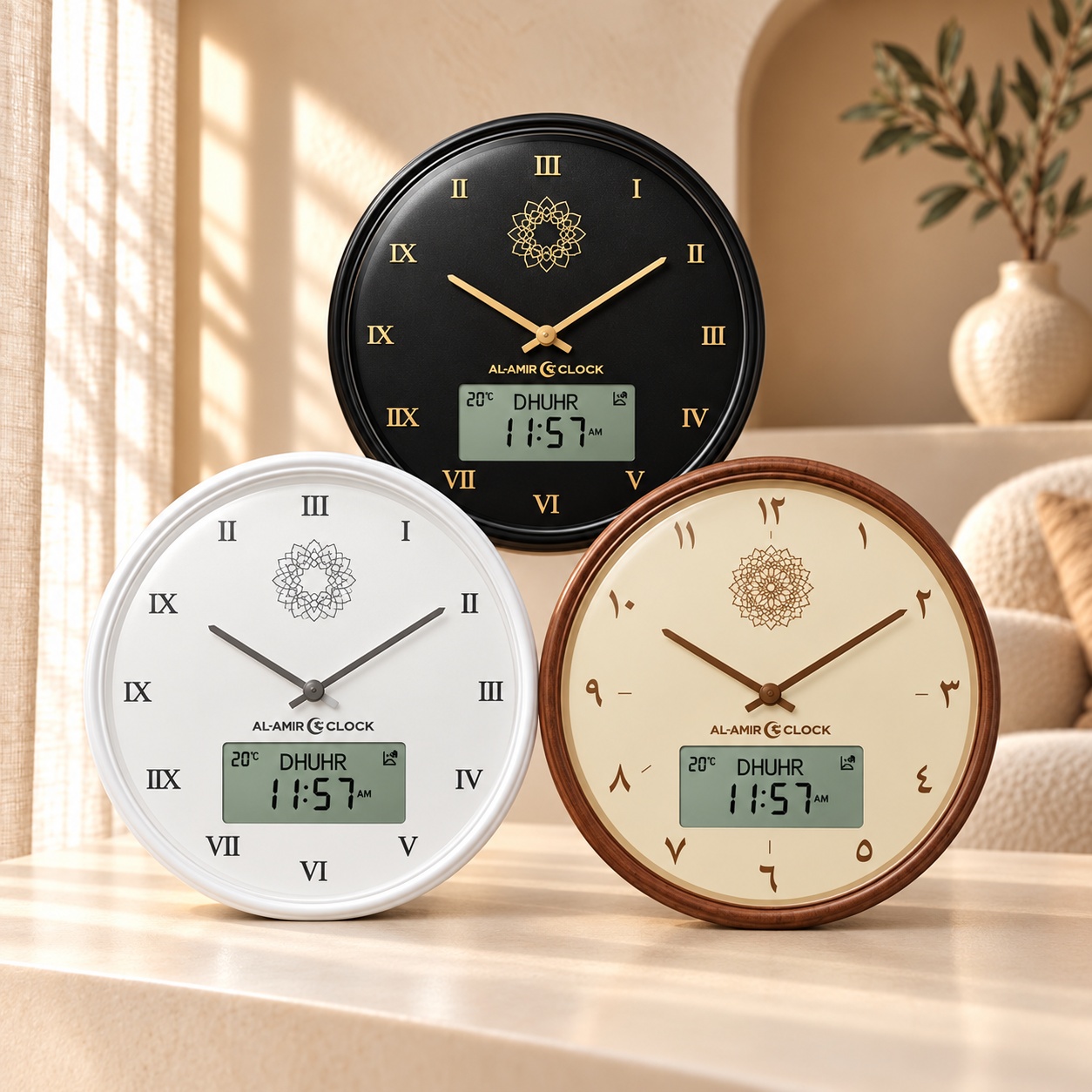 Horloge murale Al-Amir Clock (Adhan)
