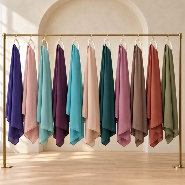 Foulards Médine suspendus aux teintes raffinées