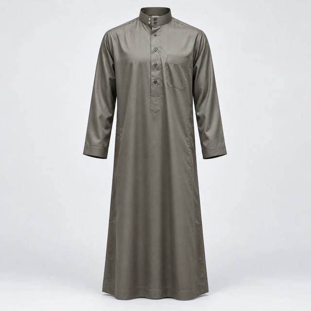 Qamis Olive Gris