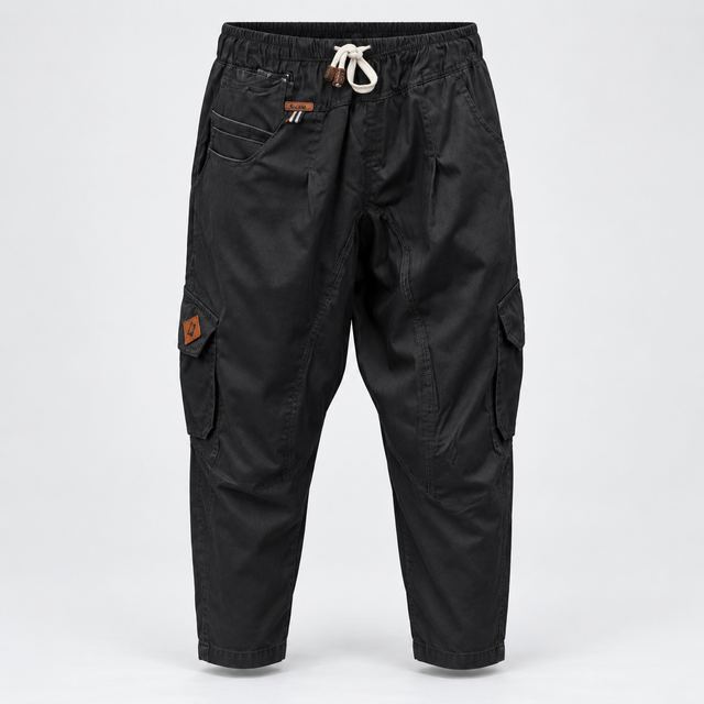 Pantalon Sarouel Cargo Noir