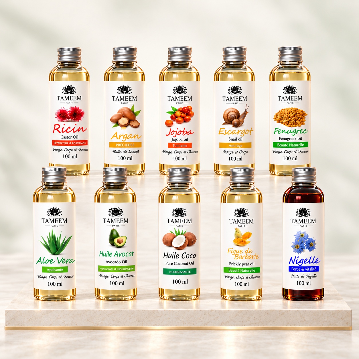 Gamme d'huiles Tameem